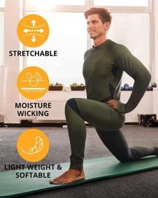 img 1 attached to 🔥 Runhit Men's Thermal Underwear Set - Long Johns for Men, Thermal Shirts and Pants Base Layer - Mens Thermal Underwear