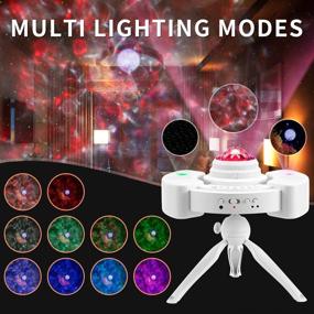 img 1 attached to 🌟 MFL Star Projector Night Light with Bluetooth Speakers, Adjustable Tripod Stand, and Remote Control - Perfect for Bedroom, Ceiling, Kids, and Adults (White)