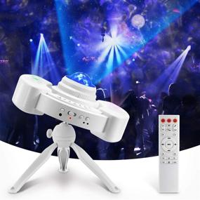 img 3 attached to 🌟 MFL Star Projector Night Light with Bluetooth Speakers, Adjustable Tripod Stand, and Remote Control - Perfect for Bedroom, Ceiling, Kids, and Adults (White)