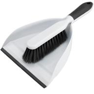 🧹 professional grade ergonomic hand broom & dustpan set for maximum efficiency - black/white (6670-blk) logo