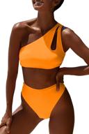 womens swimsuit waisted shoulder bathing women's clothing logo