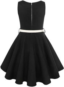 img 2 attached to 👗 Sleeveless Vintage Rockabilly Dresses for Girls' Special Occasions and Fashion