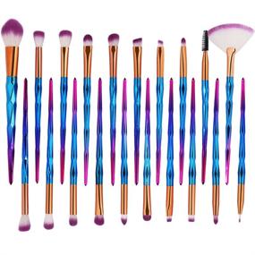 img 1 attached to KOLIGHT 20pcs Cosmetic Eye Shadow Makeup Brushes Set (Purple) - Perfect for Eyeliner, Eyebrow, Lip, Nose, and Foundation Application