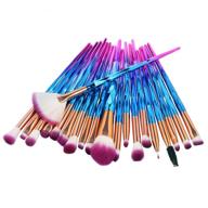 kolight 20pcs cosmetic eye shadow makeup brushes set (purple) - perfect for eyeliner, eyebrow, lip, nose, and foundation application logo