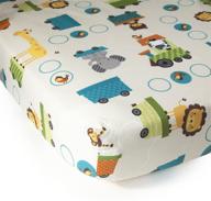 🚂 choo choo crib fitted sheet by bedtime originals logo