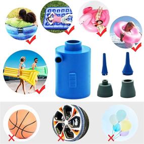 img 1 attached to 💨 BUYMAX Portable Electric Air Pump for Inflatables - USB Cable Included, Mini Inflator/Deflator Pump for Air Mattress, Pool Float, Air Bed (Battery-Free)