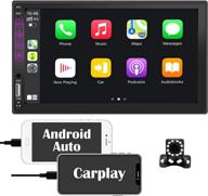 🚗 улучшите свою поездку с автомагнитолой zhnn double din с поддержкой apple carplay и android auto, сенсорным экраном 7 дюймов, bluetooth, поддержкой fm/am, зеркальной ссылкой для android и ios, mp5-плеером, аудиовыходом + камерой заднего вида. логотип