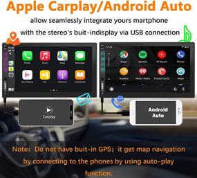 img 3 attached to 🚗 Улучшите свою поездку с автомагнитолой ZHNN Double Din с поддержкой Apple Carplay и Android Auto, сенсорным экраном 7 дюймов, Bluetooth, поддержкой FM/AM, зеркальной ссылкой для Android и iOS, MP5-плеером, аудиовыходом + камерой заднего вида.