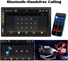 img 2 attached to 🚗 Улучшите свою поездку с автомагнитолой ZHNN Double Din с поддержкой Apple Carplay и Android Auto, сенсорным экраном 7 дюймов, Bluetooth, поддержкой FM/AM, зеркальной ссылкой для Android и iOS, MP5-плеером, аудиовыходом + камерой заднего вида.
