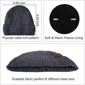 img 3 attached to Warm and Stylish Honnesserry Winter Beanie with Touchscreen Function - Perfect Women's Knitted Accessory