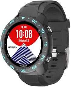 img 1 attached to 🌟 Красивый и прочный защитный чехол SIKAI для Garmin Forerunner 245 - Ударопрочный, анти-царапающий чехол с защитным экраном - Легкий и доступный в различных цветах (черно-голубой свет)