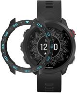 🌟 красивый и прочный защитный чехол sikai для garmin forerunner 245 - ударопрочный, анти-царапающий чехол с защитным экраном - легкий и доступный в различных цветах (черно-голубой свет) логотип