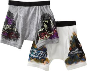 img 2 attached to 🦇 Fruit of the Loom Little Boys' Batman Extended Leg Briefs Prints (Pack of 2): Superhero-Inspired Underwear for Kids