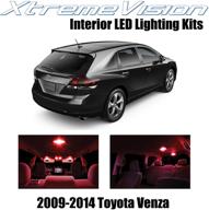 xtremevision внутренний светодиодный освещение для toyota venza 2009-2014 (14 штук) комплект красного светодиода для салона с инструментом для установки. логотип