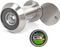 🔍 rotating privacy cover peephole door viewer with 200° wide view angle - satin nickel sliver for 1-3/8" to 2-1/6" home office hotel doors логотип