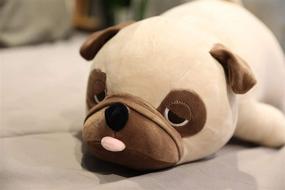 img 3 attached to 🐶 Bulldog Plush Toy - 20" Stuffed Animal Throw Plushie Pillow Doll - Soft Fluffy Puppy Dog Hugging Cushion - Perfect Present for All Ages & Occasions