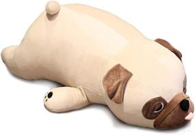 img 4 attached to 🐶 Bulldog Plush Toy - 20" Stuffed Animal Throw Plushie Pillow Doll - Soft Fluffy Puppy Dog Hugging Cushion - Perfect Present for All Ages & Occasions