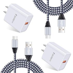 img 4 attached to 🔌 Быстрая зарядка блока с разъемом и 2 кабелями USB Type C длиной 6 футов для Samsung Galaxy S21 5G/S21 Ultra/S21 Plus/Note 21 20 Ultra/S20 FE 5G/S20/S20 Ultra A12 A11 A21 A51 A71 A52 A72 S10 S9 S8 | Быстрая зарядка 3.0