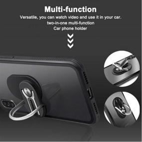 img 2 attached to 📱 360° Rotation Magnetic Finger Ring Phone Holder Bracket - 3pcs Multipurpose Mobile Car Air Vent Grip Mount Stand