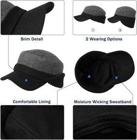 img 1 attached to Earflap Military Hunting Weather Baseball Outdoor Recreation for Outdoor Clothing