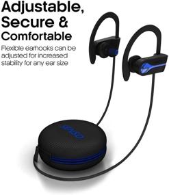 img 3 attached to SENSO Bluetooth Wireless Headphones: Waterproof HD Stereo Earbuds for Sports, Gym, and Running with 8-Hour Battery Life and Noise Cancelling - Blue