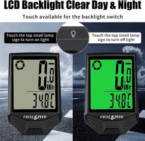 img 1 attached to 🚴 CYCLESPEED Wireless Bike Computer Waterproof Speedometer Odometer, Smart Sensor LCD Backlight Display, Automatic Wake-up, 18 Functions, Extension Bracket; Ideal for MTB Road Cycling