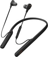 black sony wi-1000xm2 wireless behind-neck in-ear headset/headphones with mic and alexa voice control for phone calls - industry leading noise cancellation логотип