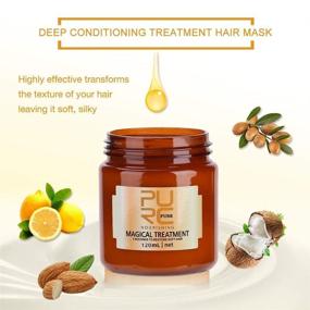 img 3 attached to 💆 PURC 5-Second Magical Hair Treatment Mask, 120ML - Repairs Damaged Hair Root, Hair Tonic with Keratin - Scalp & Hair Treatment