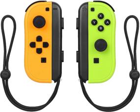 img 4 attached to BESTSELLER2888 Nintendo Switch Joy Con Controller Replacement - Left and Right Controllers (Yellow/Green)