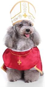 img 2 attached to 🐶 Pope Dog Costume: Dress your Pooch in Holy Pope Halloween Attire - Size S