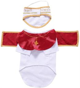 img 3 attached to 🐶 Pope Dog Costume: Dress your Pooch in Holy Pope Halloween Attire - Size S