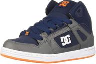 👟 shop now for dc high top youth skate charcoal boys' shoes – the perfect blend of style and functionality! logo