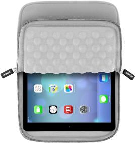 img 1 attached to 📱 Pawtec Shockproof Neoprene Storage Sleeve Case for 2020 Apple iPad 10.2", iPad Air/Pro 9.7" - Silver with Extra Pocket for Accessories and Wall Charger