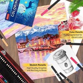 img 2 attached to Роскошный набор для рисования на дереве - iBayam 150-Pack Crafting Drawing Painting Supplies с книжкой для раскрашивания, блокнотами для эскизов и креативным подарочным ящиком - идеально подходит для взрослых, художников, новичков, детей, мальчиков и девочек в возрасте от 5 до 12 лет.