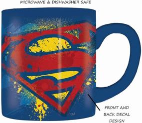 img 3 attached to Superman Bold Logo 14-Ounce Silver Buffalo DC Comics Mug - Multicolor