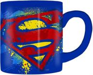 superman bold logo 14-ounce silver buffalo dc comics mug - multicolor logo