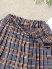 img 2 attached to Freebily's Elegant Pleated Uniform Bowknot Girls' Skirts & Skorts: Classic Style for Stylish Comfort