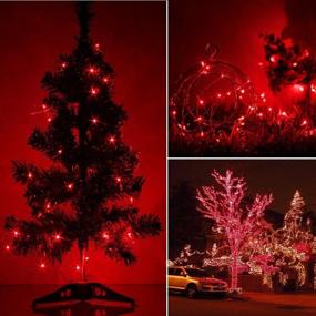 img 1 attached to ER CHEN Red LED Fairy String Lights - 99ft 300 LEDs, Waterproof 🎄 Indoor & Outdoor Copper Wire Decorative Lights for Bedroom, Patio, Garden, Christmas Tree - Plug-in