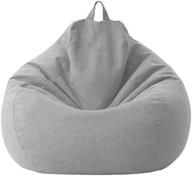 🛋️ moisture-proof cotton linen bean bag cover for ergonomic lazy lounging in the indoor living room, filler excluded logo