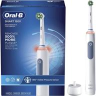 🪥 enhance your oral care routine with oral-b smart 1500 electric power rechargeable battery toothbrush, blue logo