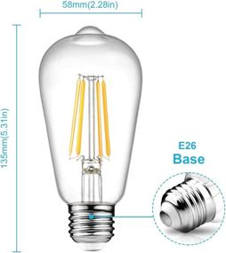 img 3 attached to 💡 Ascher Dimmable Vintage Equivalent Filament Bulb