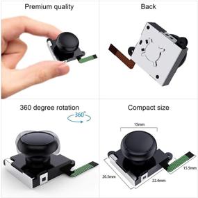 img 2 attached to 🎮 High-quality 3D Analog Joystick Thumb Sticks for Nintendo Switch Joycon Controllers - 4 Pack by ABLEWE