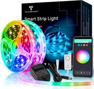 voice controlled smart led strip lights 32.8ft: app remote control, alexa & google home compatible, music sync, 16 million colors, wifi light strip for bedroom and kitchen логотип