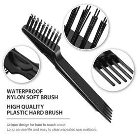 img 3 attached to Wood Color Hair Brush Cleaning Tool - Hair Brush Cleaner, Comb Cleaning Brush, Mini Hair Brush Remover for Removing Hair Dust - Ideal for Home and Salon Use