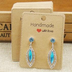 img 2 attached to 💍 150-Piece Earring Cards with Bag for Jewelry Packaging: DIY Earrings Holder Display Card Ideal for Studs Selling