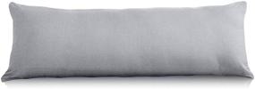 img 4 attached to 🌟 Cotton Star 100% Organic Cotton 600 Thread Count Body Pillowcase - Premium Silver Zippered Closure, Maternity Pillowcase Cover for Body Pillow, 20 x 54 inch