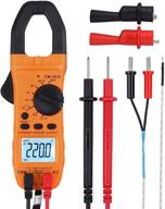 🔌 portable clamp meter: high-performance digital multimeter for ac/dc current trms amps, ohms, and capacitance - includes alligator clips логотип