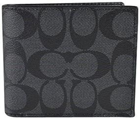 img 3 attached to Coach Compact Signature Wallet Charcoal