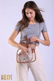 img 1 attached to Clear Saddle Shoulder Handbag Leather