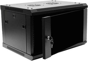 img 4 attached to 🔒 Enhance IT Organization with NavePoint 6U Deluxe Wallmount Cabinet Enclosure: 19-Inch Server Network Rack with Locking Glass Door & 16-Inches Deep, in Sleek Black Design